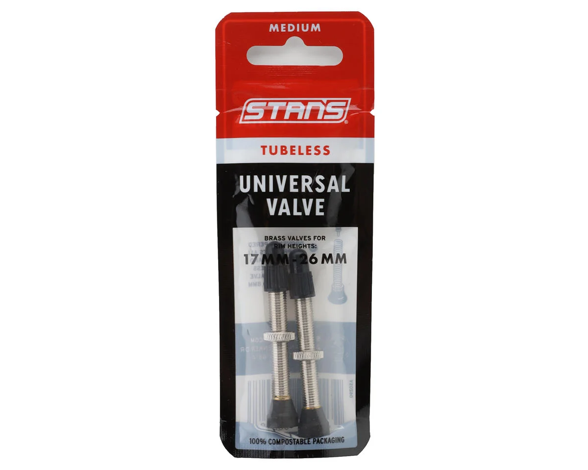 Stan's Tubeless Universal Valve Stems (Silver) (Pair) (Presta) (44mm)